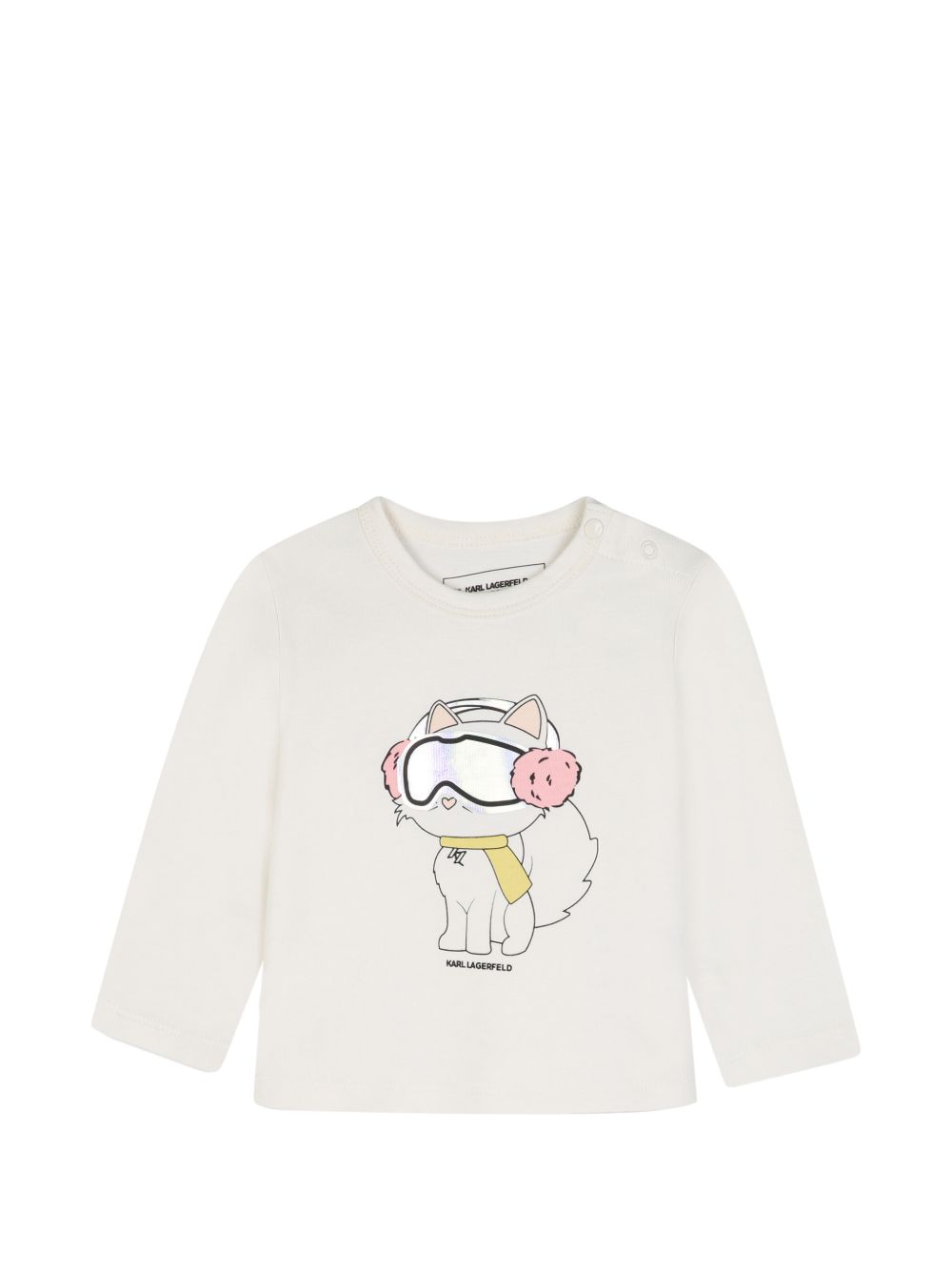 Set tre pezzi per neonata Karl Lagerfeld Kids rosa con stampa Choupette Z31293 47U KARL LAGERFELD KIDS