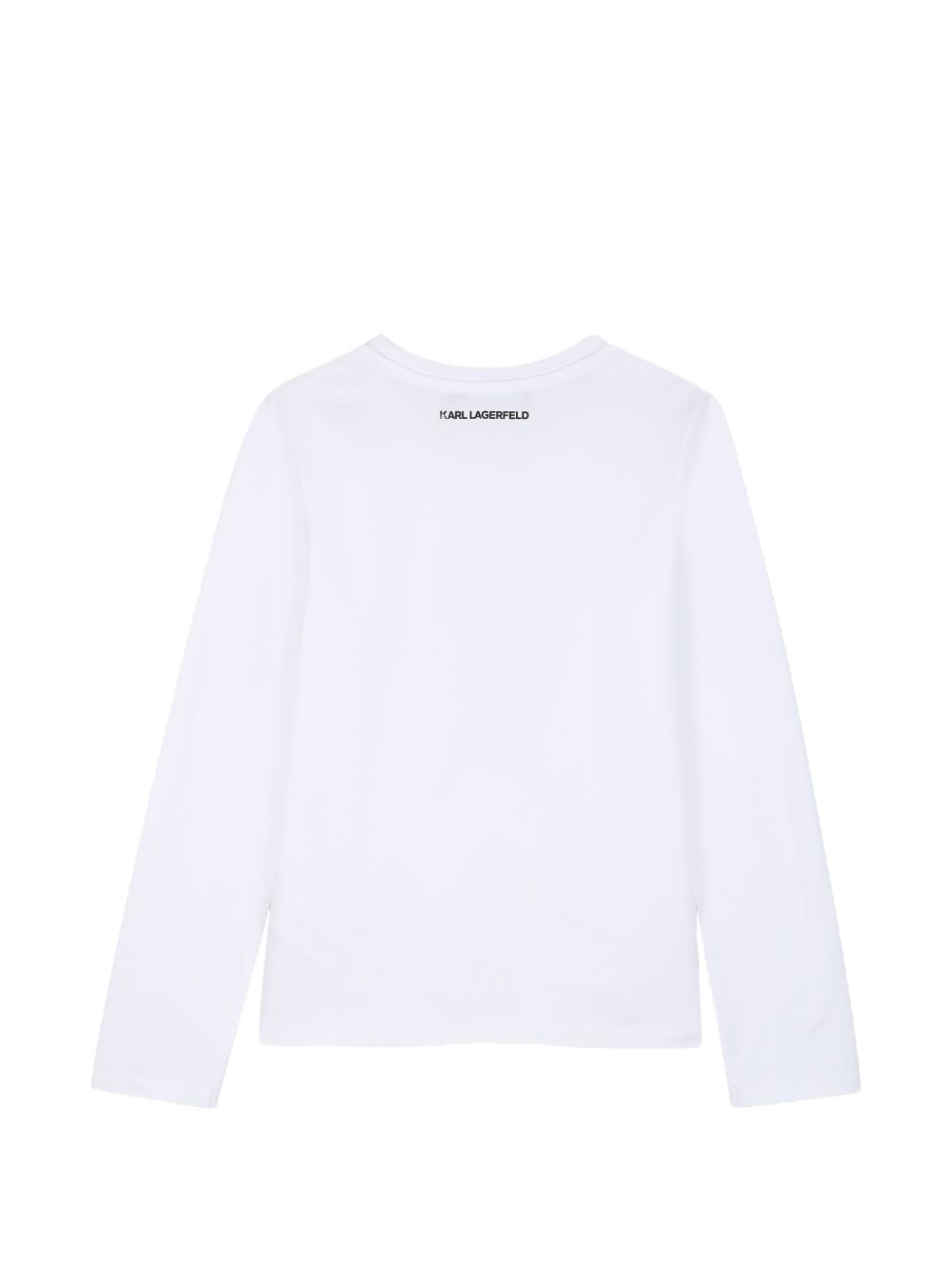 T-shirt per bambini Karl Lagerfeld Kids bianca con stampa grafica Z31307 10P KARL LAGERFELD KIDS