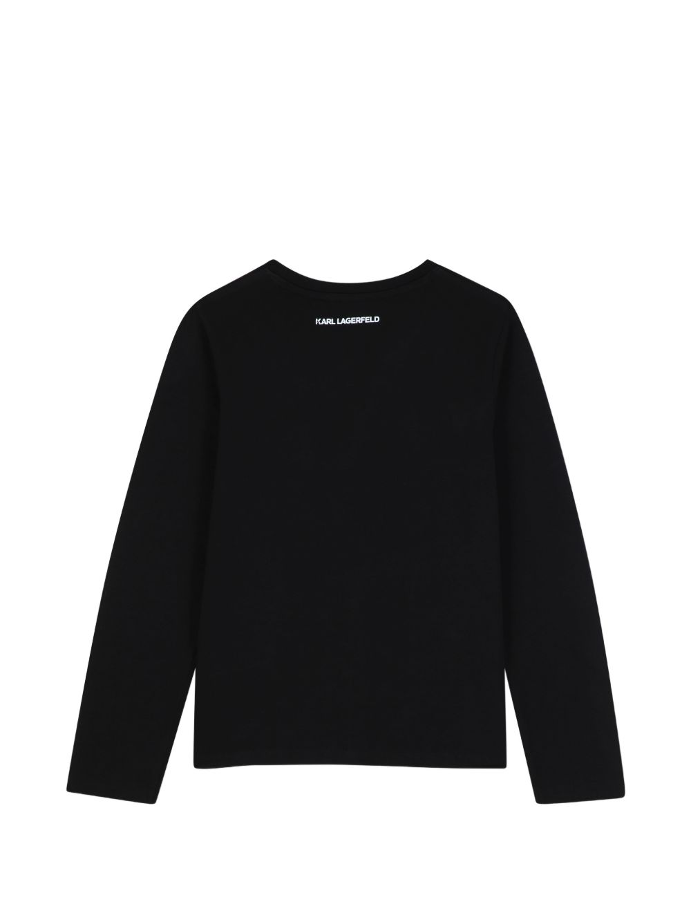T-shirt per bambini Karl Lagerfeld Kids nera con stampa grafica Z31314 09B KARL LAGERFELD KIDS
