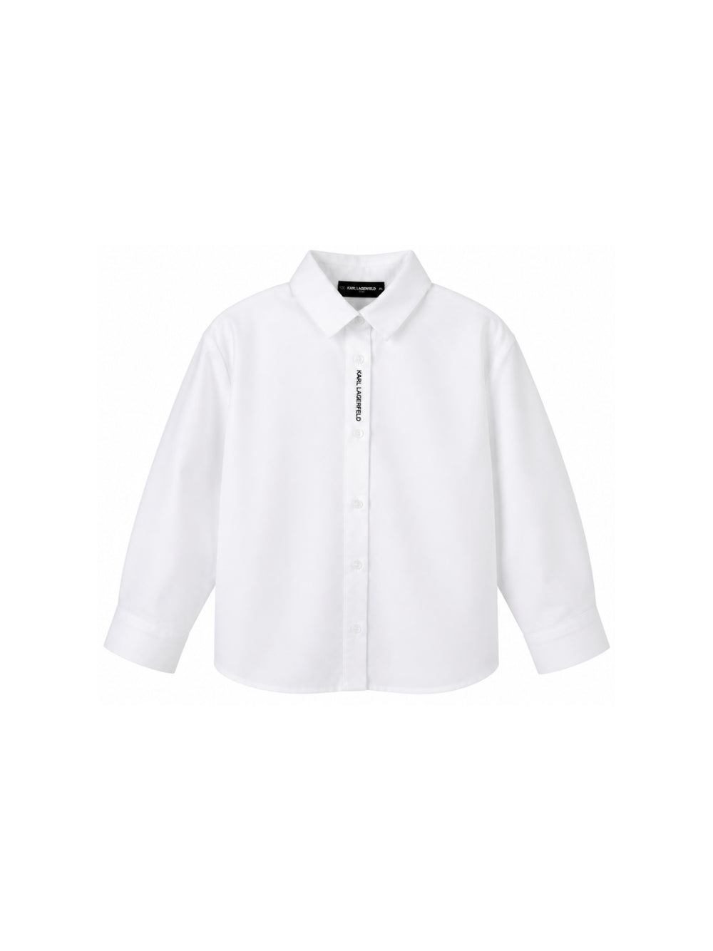 Camicia per bambina Karl Lagerfeld Kids bianca con logo sul davanti Z31316 10P KARL LAGERFELD KIDS