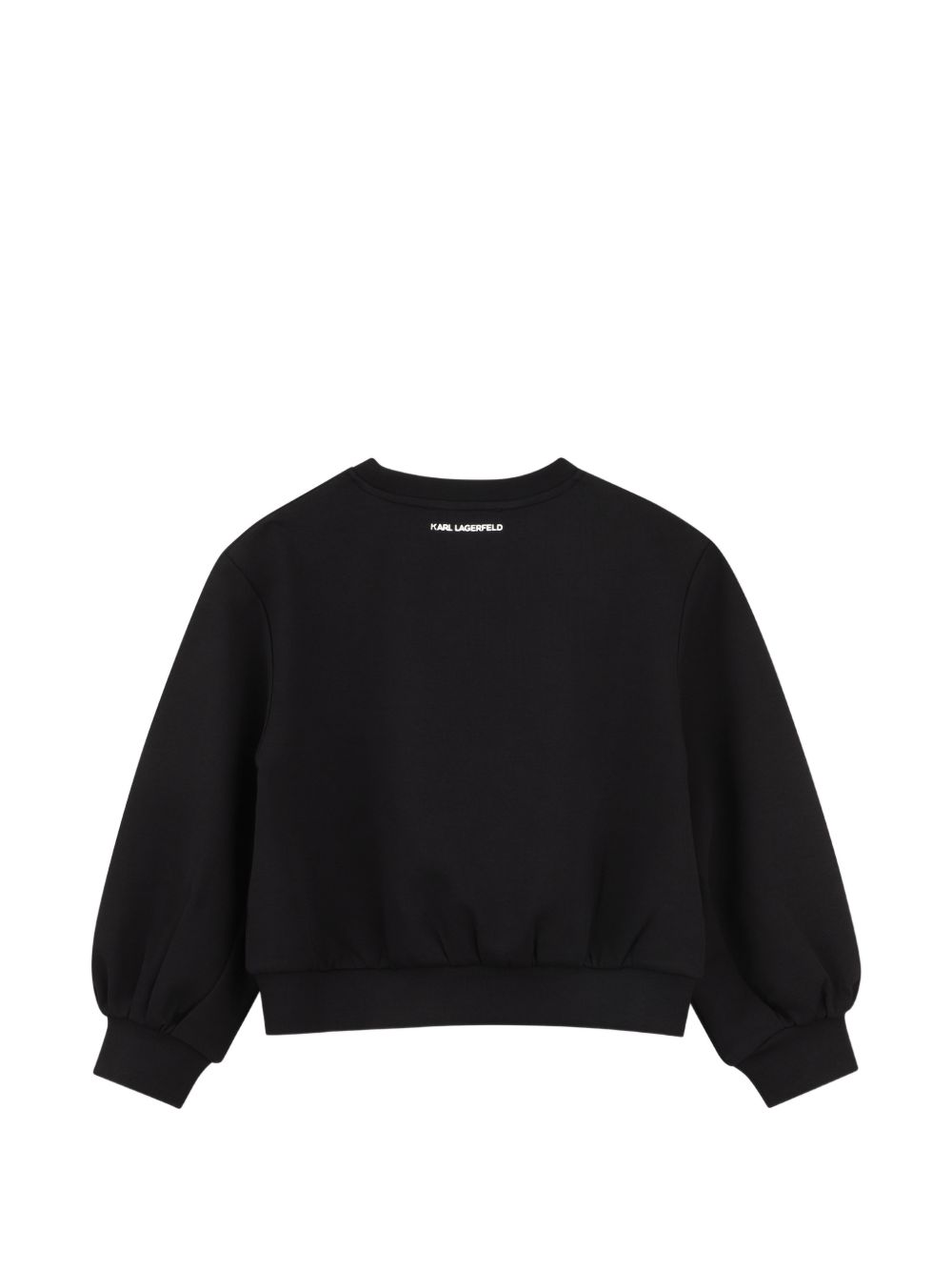 Felpa per bambina Karl Lagerfeld Kids nera con stampa grafica Z31318 09B KARL LAGERFELD KIDS