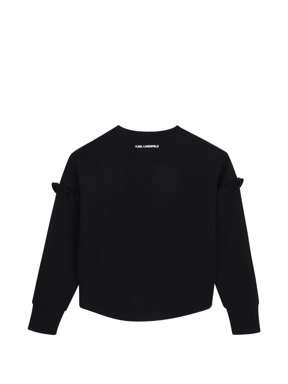 Felpa per bambina Karl Lagerfeld Kids nera con decorazione logo Z31319 09B KARL LAGERFELD KIDS