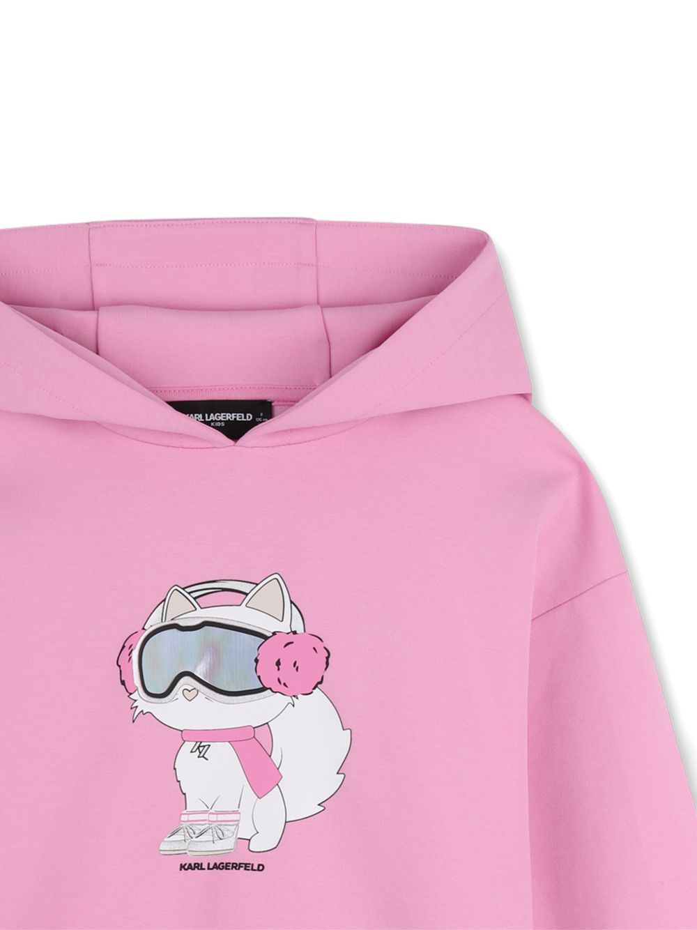 Abito per bambina Karl Lagerfeld Kids rosa con stampa grafica Z31329 47U KARL LAGERFELD KIDS