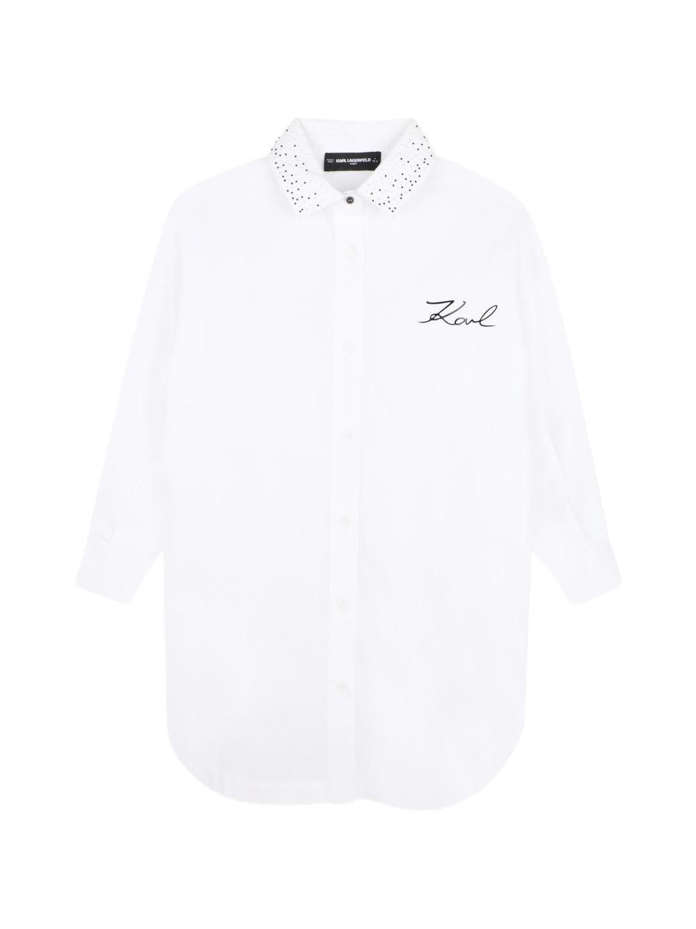 Chemisier per bambina Karl Lagerfeld Kids bianco con decorazione Z31332 10P KARL LAGERFELD KIDS