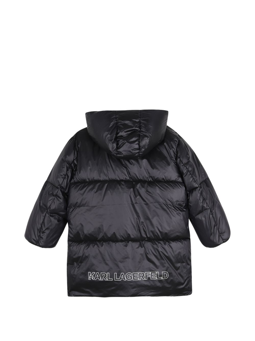 Piumino per bambino Karl Lagerfeld Kids nero con logo sulla tasca Z31355 09B KARL LAGERFELD KIDS