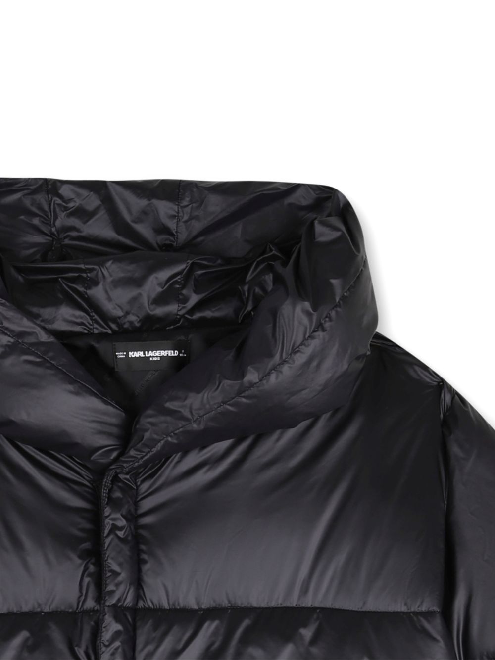 Piumino per bambino Karl Lagerfeld Kids nero con logo sulla tasca Z31355 09B KARL LAGERFELD KIDS