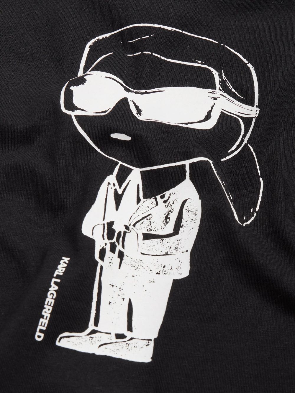 T-shirt per bambino Karl Lagerfeld Kids nera con stampa grafica Z31359 09B KARL LAGERFELD KIDS
