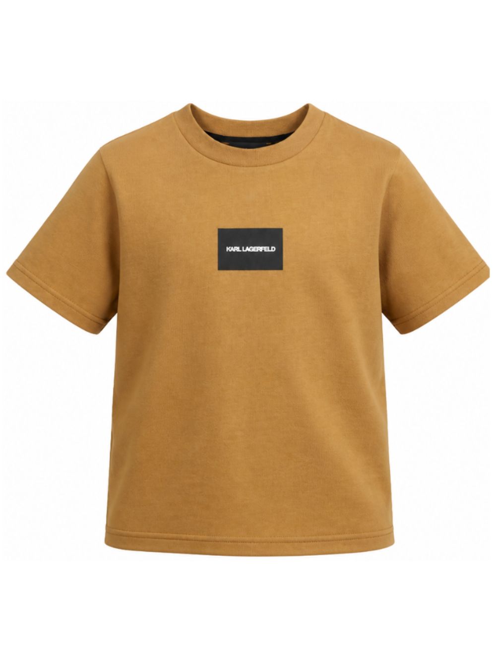 T-shirt per bambino Karl Lagerfeld Kids giallo mostarda con logo Z31362 300 KARL LAGERFELD KIDS