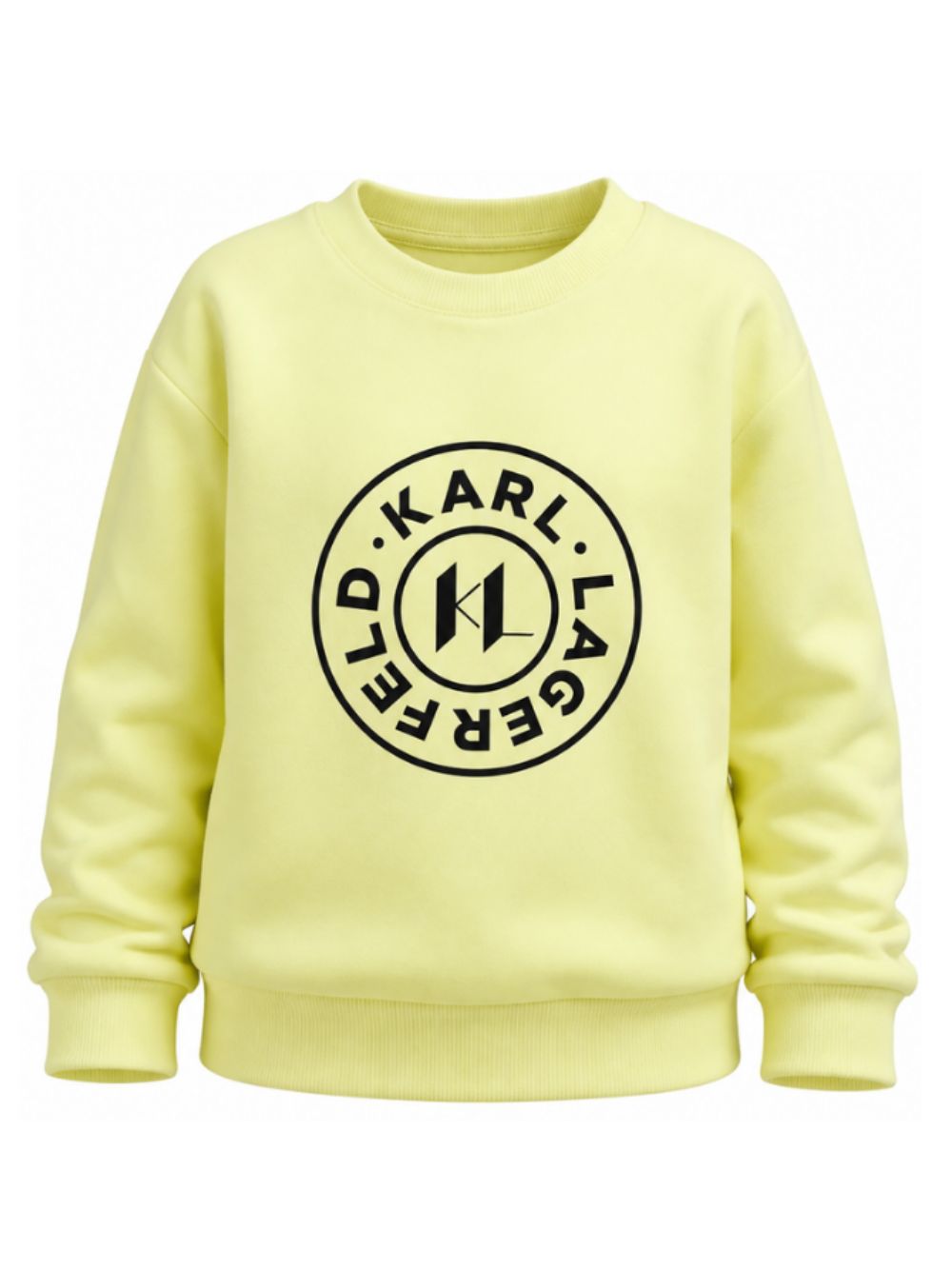 Felpa per bambino Karl Lagerfeld Kids verde con stampa logo Z31370 532 KARL LAGERFELD KIDS