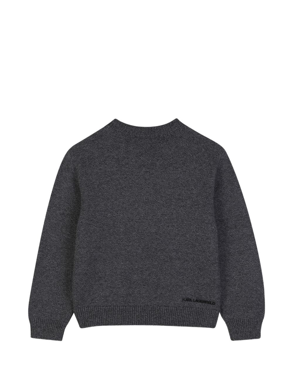 Maglione per bambino Karl Lagerfeld Kids grigio con logo sul davanti Z31380 A65 KARL LAGERFELD KIDS