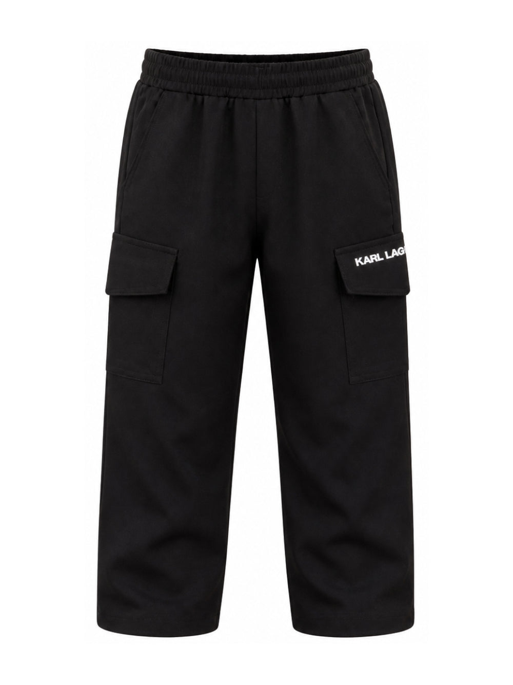 Cargo per bambino Karl Lagerfeld Kids neri con stampa logo Z31387 09B KARL LAGERFELD KIDS