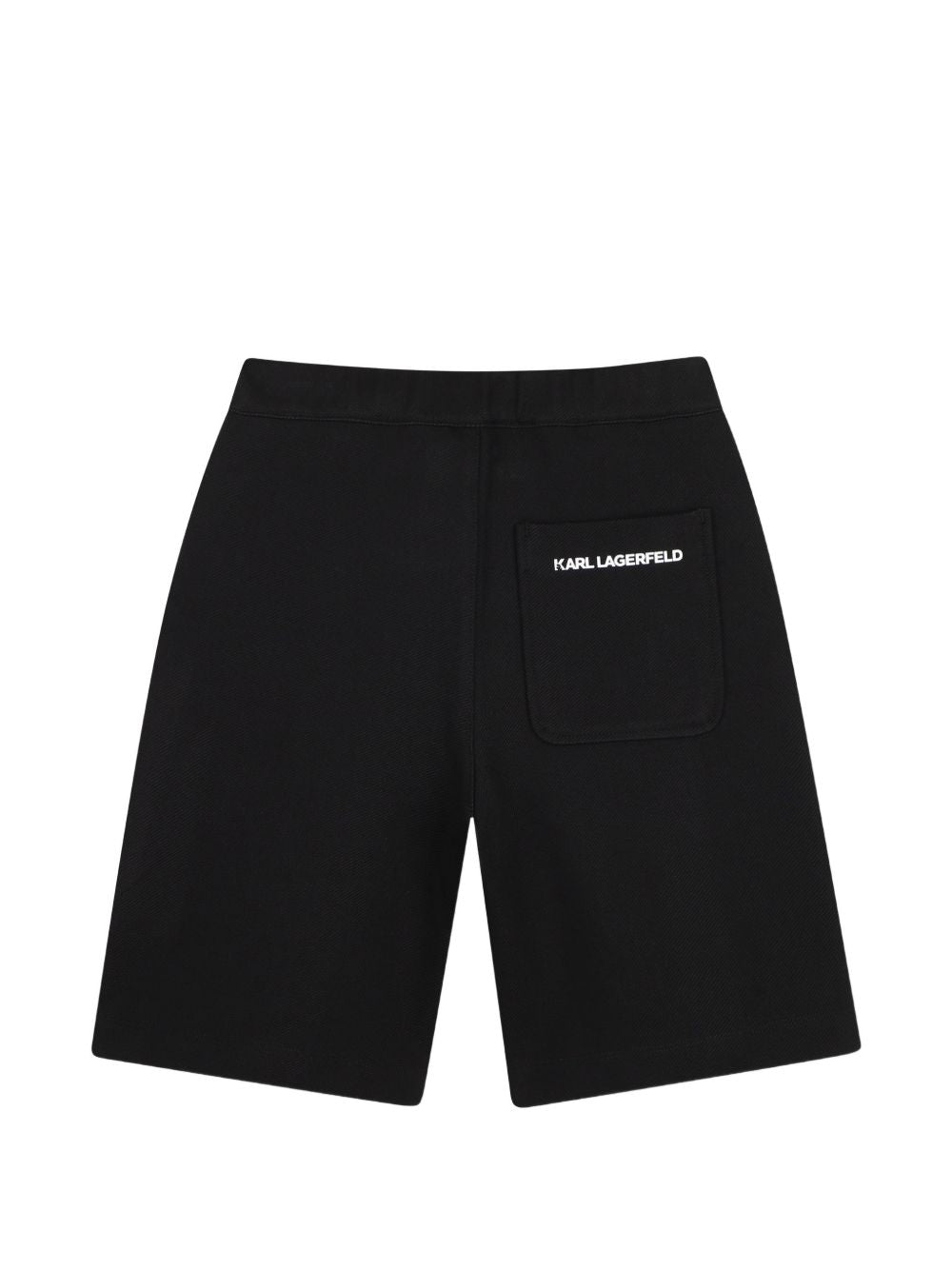 Shorts per bambino Karl Lagerfeld Kids neri con stampa con logo sul retro Z31389 09B KARL LAGERFELD KIDS