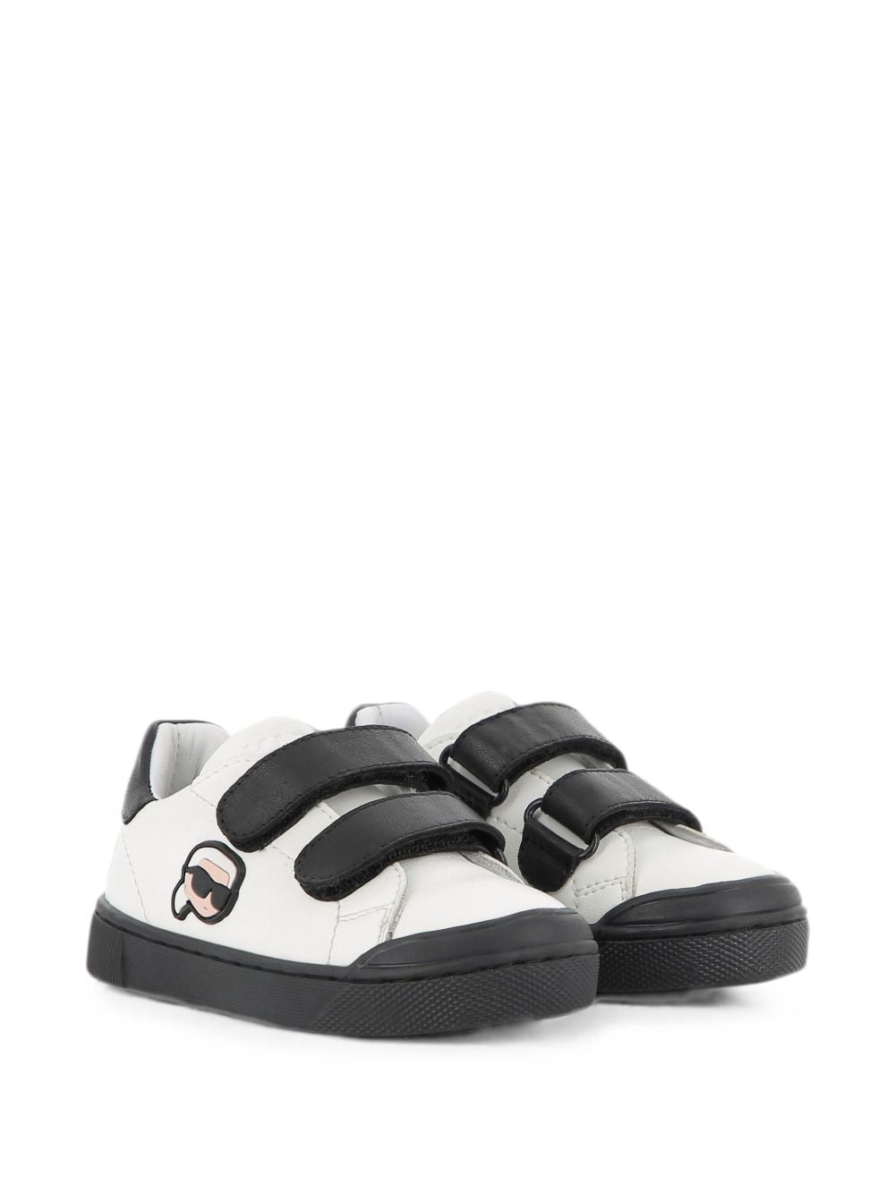 Sneakers in pelle per bambino Karl Lagerfeld Kids bianche con strappo Z31411 M41 KARL LAGERFELD KIDS