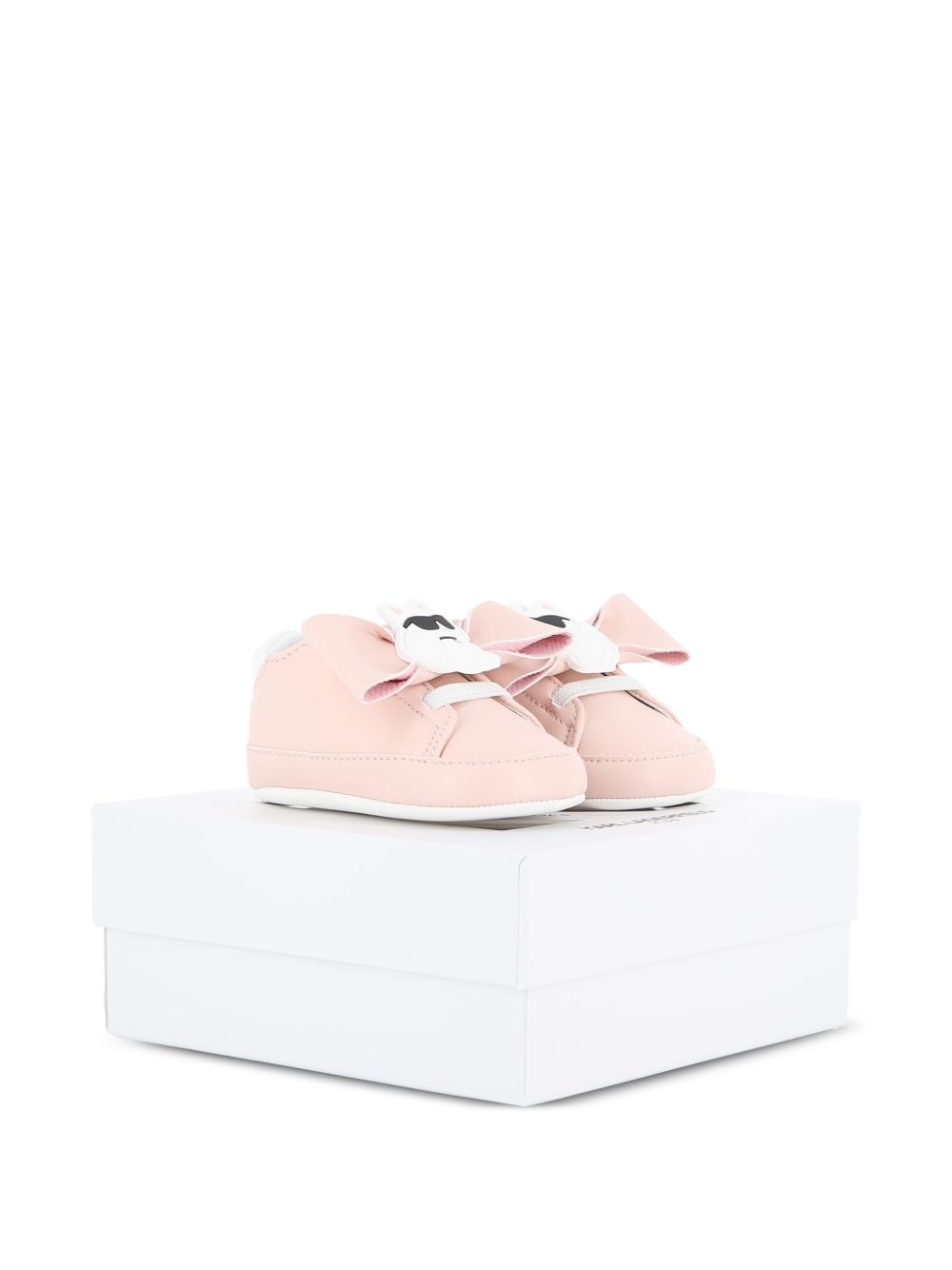 Scarpe primi passi per neonata Karl Lagerfeld Kids rosa con applicazione Choupette Z31412 46M KARL LAGERFELD KIDS