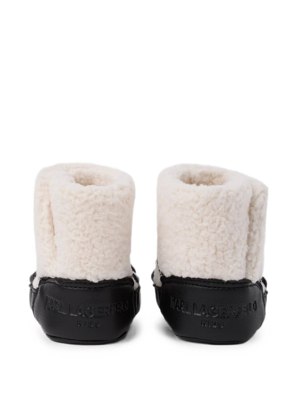 Stivali per neonati Karl Lagerfel Kids neri con fodera in shearling Z31413 09B KARL LAGERFELD KIDS