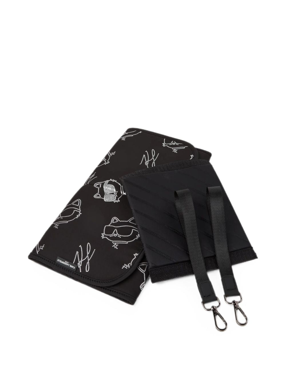 Borsa fasciatoio per neonati Karl Lagerfeld Kids nera con stampa Choupette Z31414 09B KARL LAGERFELD KIDS