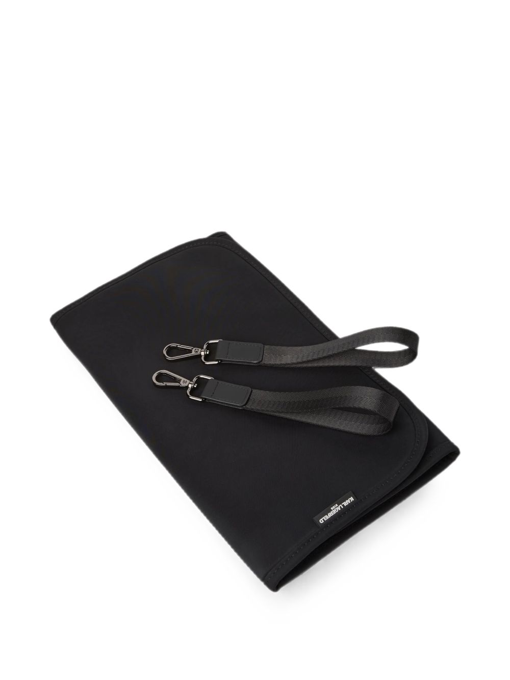 Borsa fasciatoio per neonati Karl Lagerfeld Kids nera con logo con strass sul davanti Z31415 09B KARL LAGERFELD KIDS