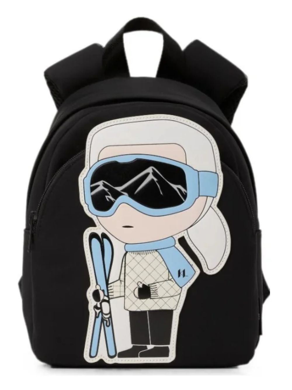Zaino per bambini Karl Lagerfeld Kids nero con stampa grafica Ikon Karl Z31422 09B KARL LAGERFELD KIDS