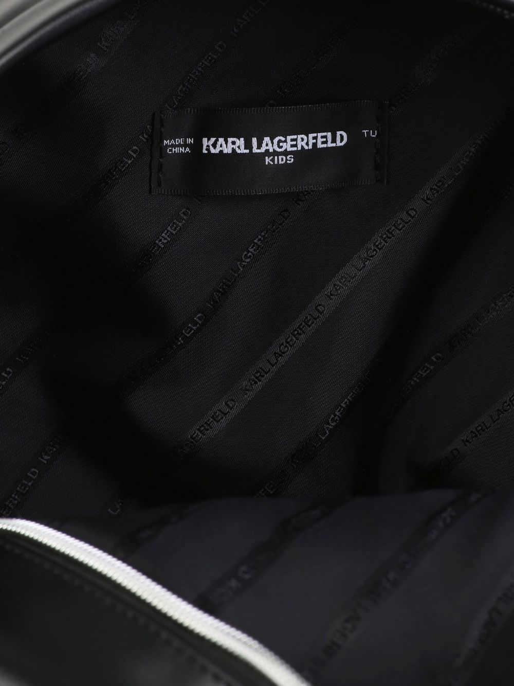 Zaino per bambini Karl Lagerfeld Kids nero con ciondolo con Choupette Z31440 09B KARL LAGERFELD KIDS