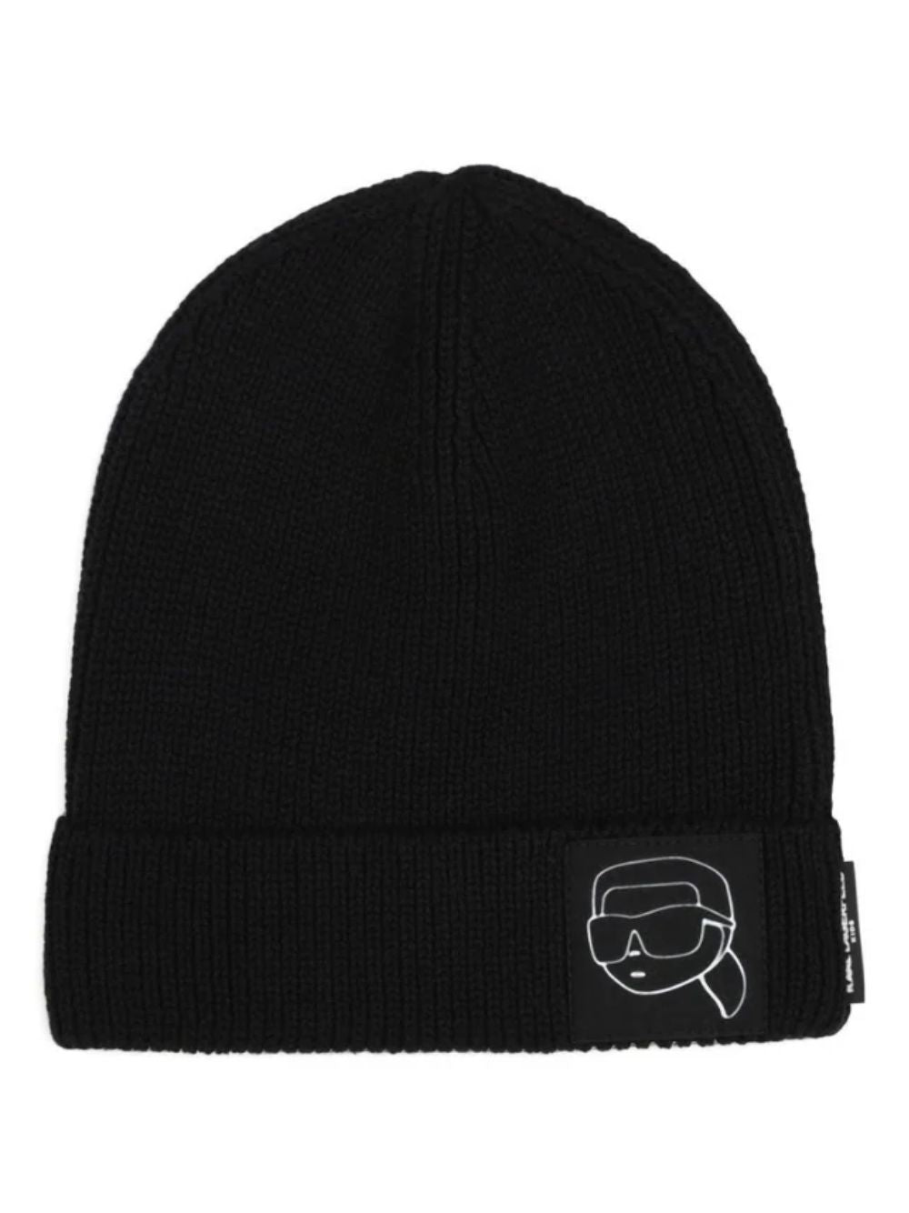 Cappello per bambino Karl Lagerfeld Kids nero con stampa grafica Karl sul davanti Z31442 09B KARL LAGERFELD KIDS