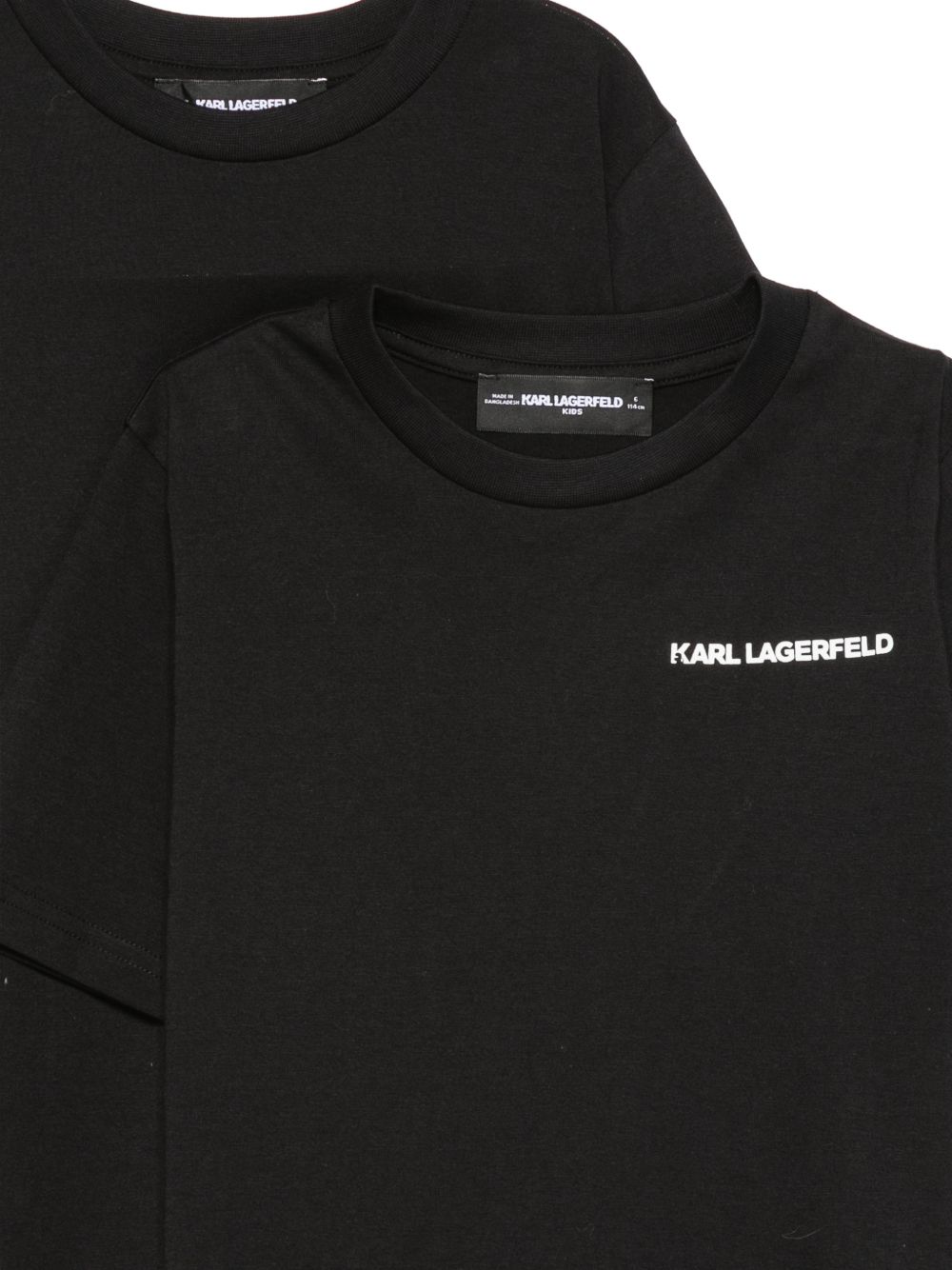 Set di due t-shirt per bambino Karl Lagerfeld Kids nero con logo sul petto Z31469 09B KARL LAGERFELD KIDS