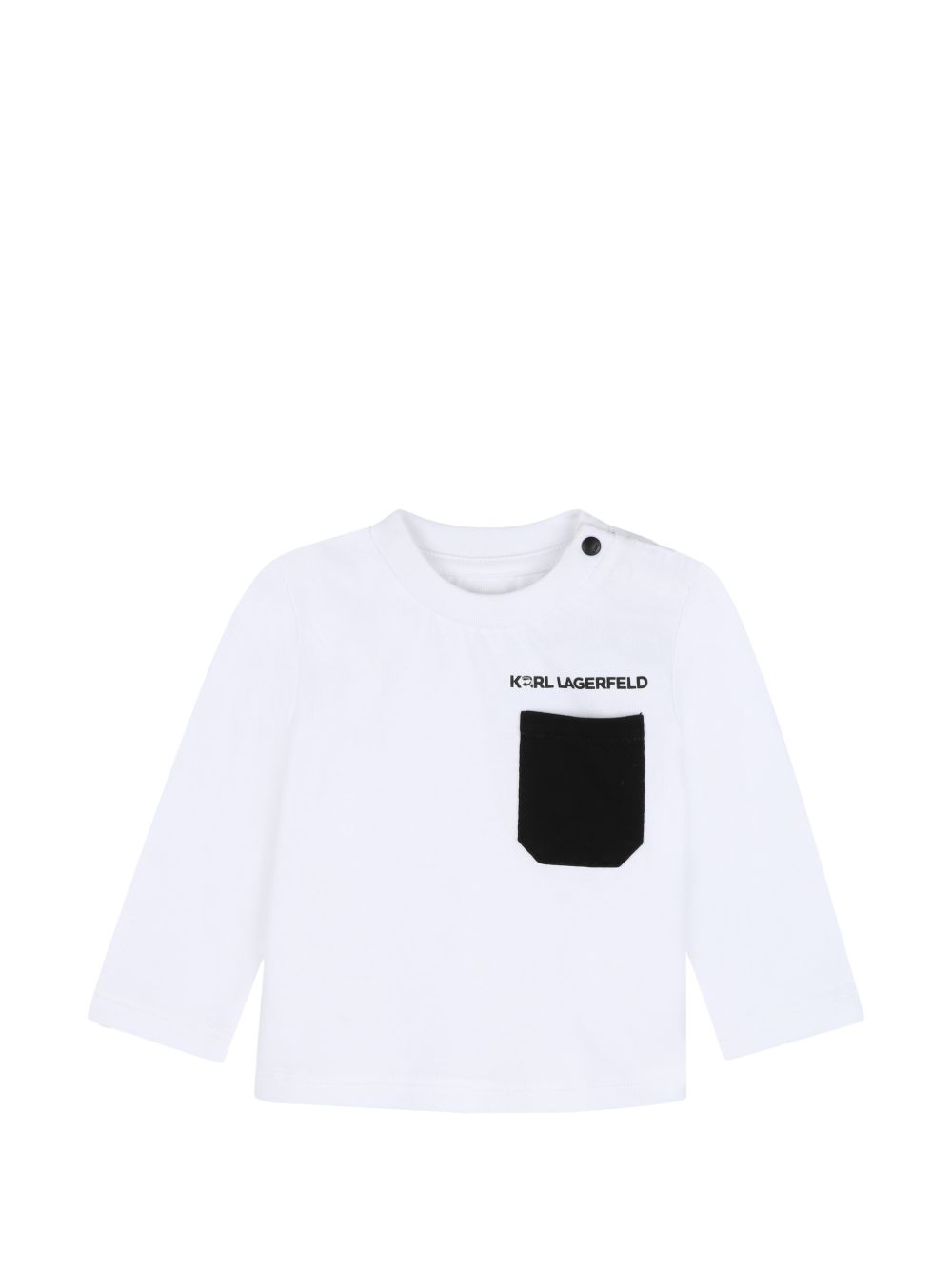 Set tre pezzi per neonato Karl Lagerfeld Kids nero con logo sul davanti Z31485 09B KARL LAGERFELD KIDS