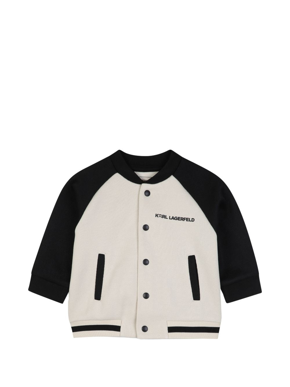 Set tre pezzi per neonato Karl Lagerfeld Kids nero con logo sul davanti Z31485 09B KARL LAGERFELD KIDS