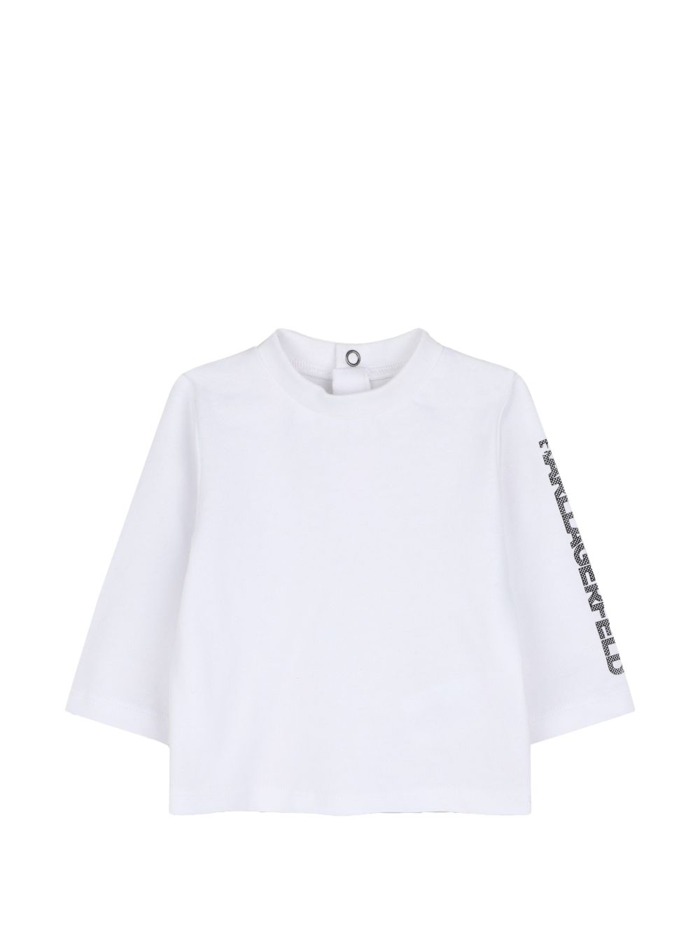 Set t-shirt e salopette per neonato Karl Lagerfeld Kids verde con logo sul davanti Z31494 65B KARL LAGERFELD KIDS