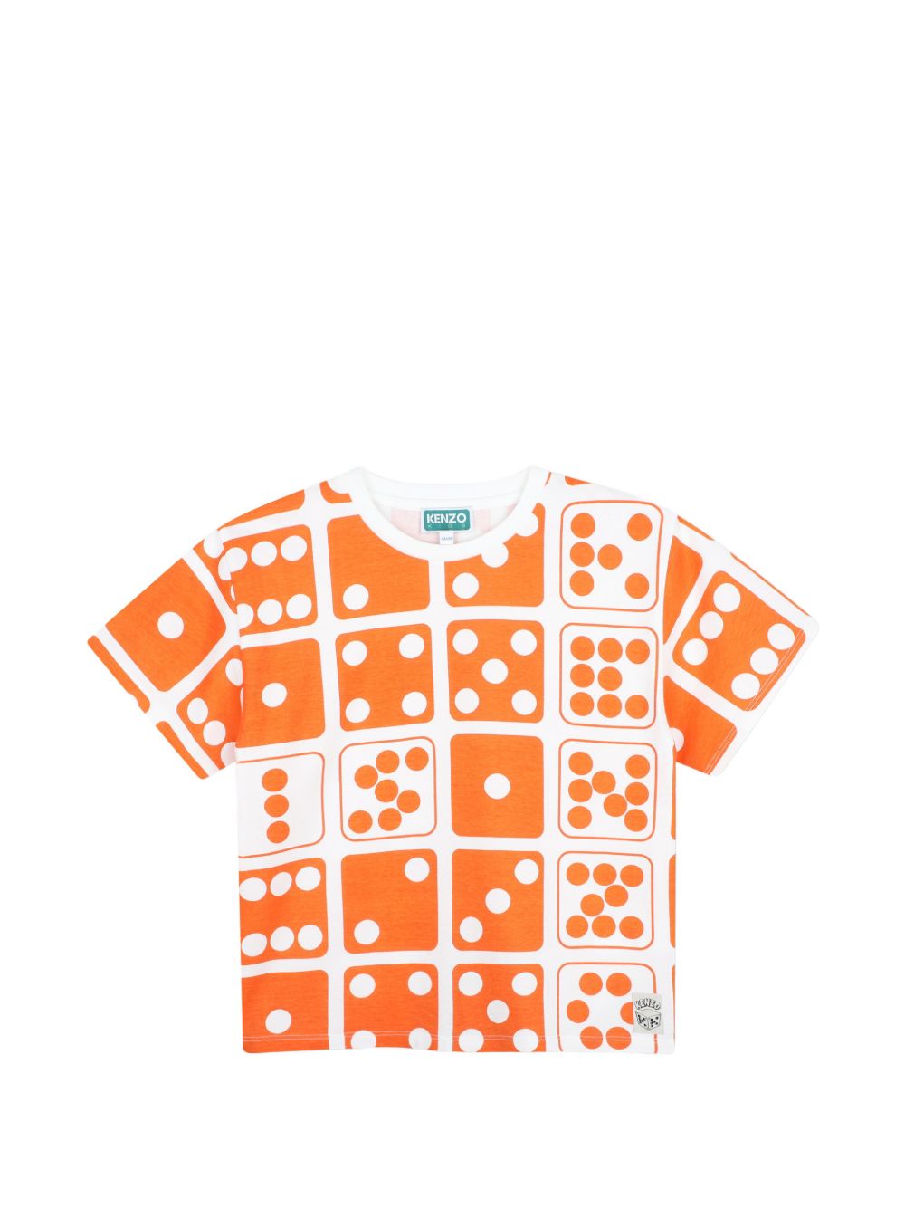 T-shirt per bambino Kenzo Kids arancione con stampa grafica K61916 421 KENZO KIDS