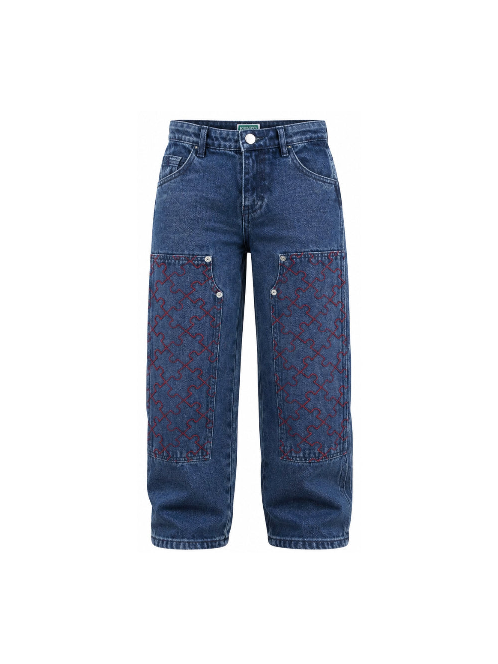 Jeans per bambino Kenzo Kids in denim con ricamo sulle gambe K61917 Z25 KENZO KIDS