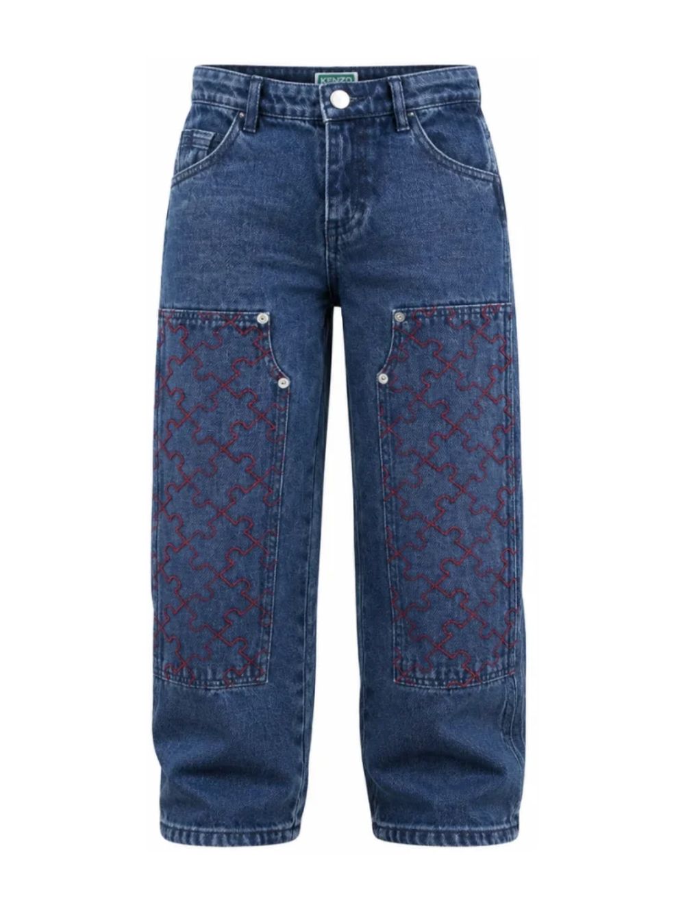 Jeans per bambino Kenzo Kids in denim con ricamo sulle gambe K61917 Z25 KENZO KIDS