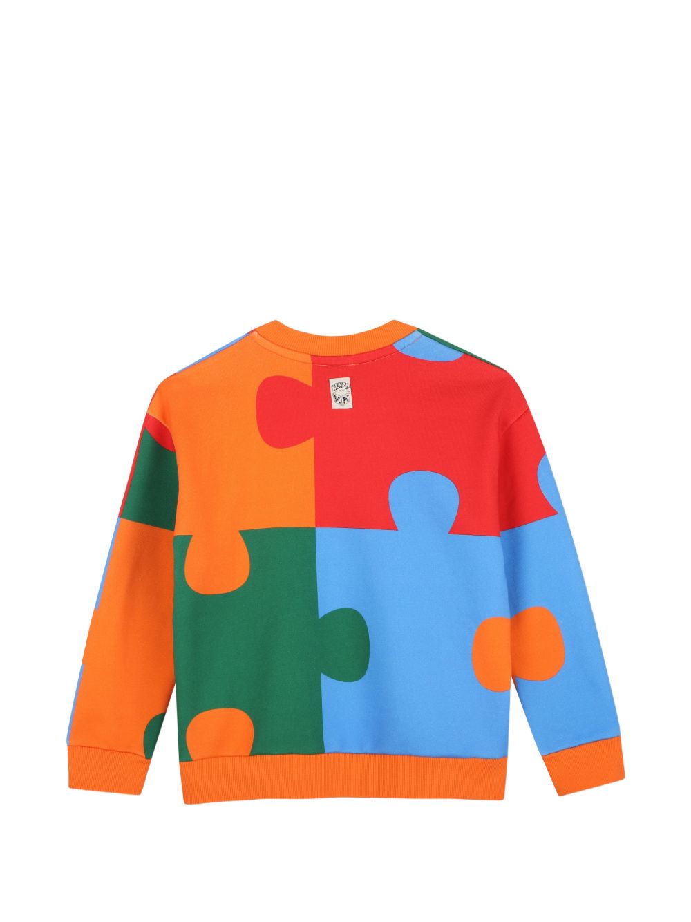Felpa per bambino Kenzo Kids arancione con design puzzle K61926 Z41 KENZO KIDS