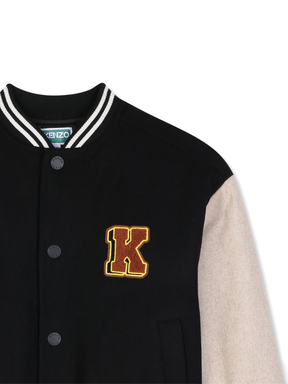 Bomber per bambino Kenzo Kids nero con applicazione logo K61936 09B KENZO KIDS