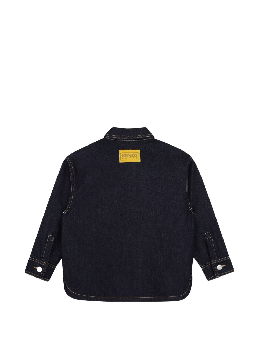 Camicia per bambino Kenzo Kids in denim con applicazione K61938 Z35 KENZO KIDS