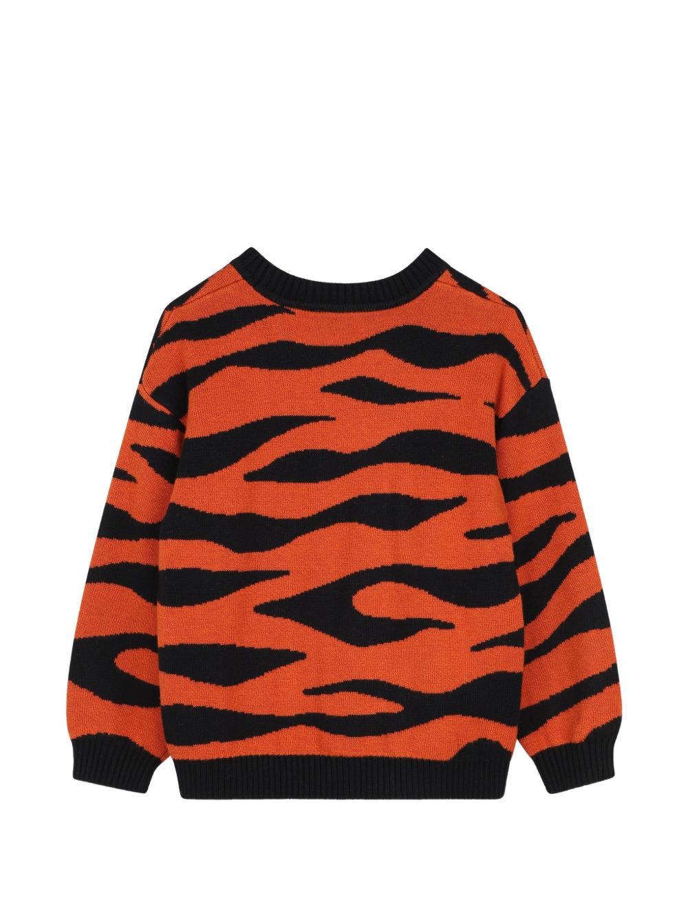 Maglione per bambino Kenzo Kids arancione e nero con motivo tigre a intarsio K61939 E10 KENZO KIDS