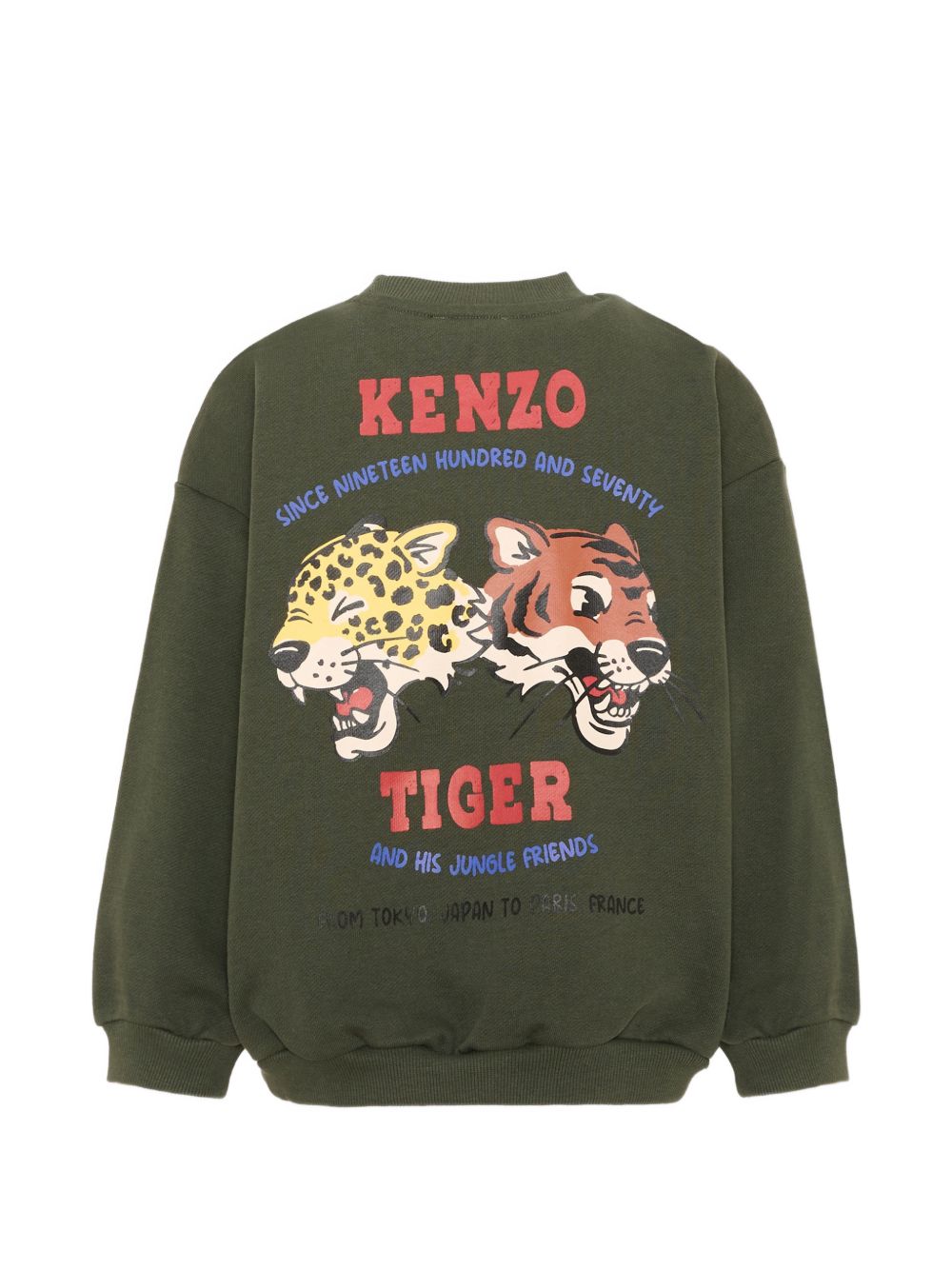 Felpa per bambino Kenzo Kids verde con stampa grafica K61940 64Q KENZO KIDS