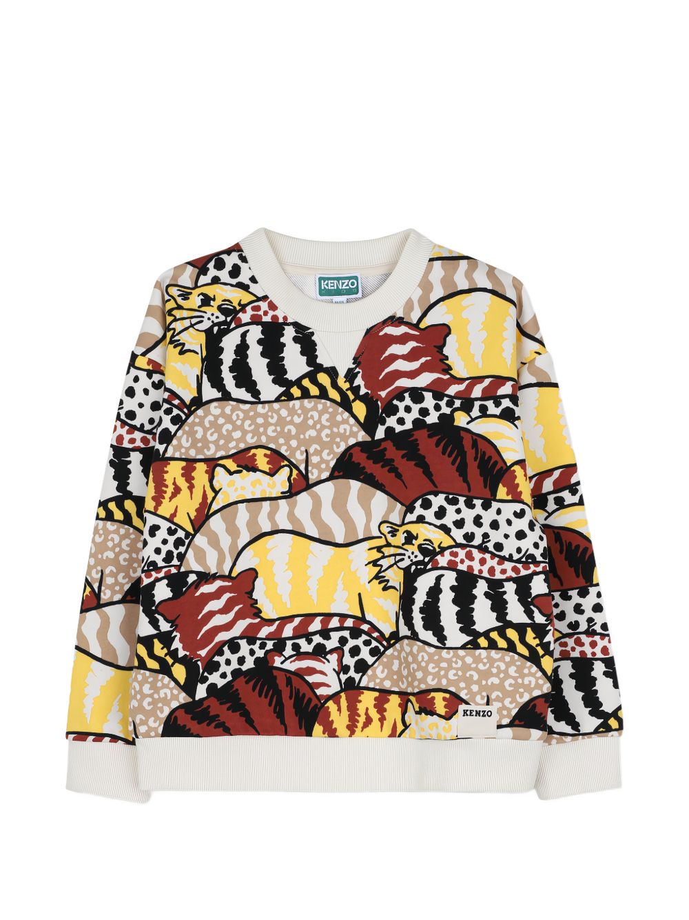 Felpa per bambino Kenzo Kids multicolore con stampa grafica animali K61943 P05 KENZO KIDS