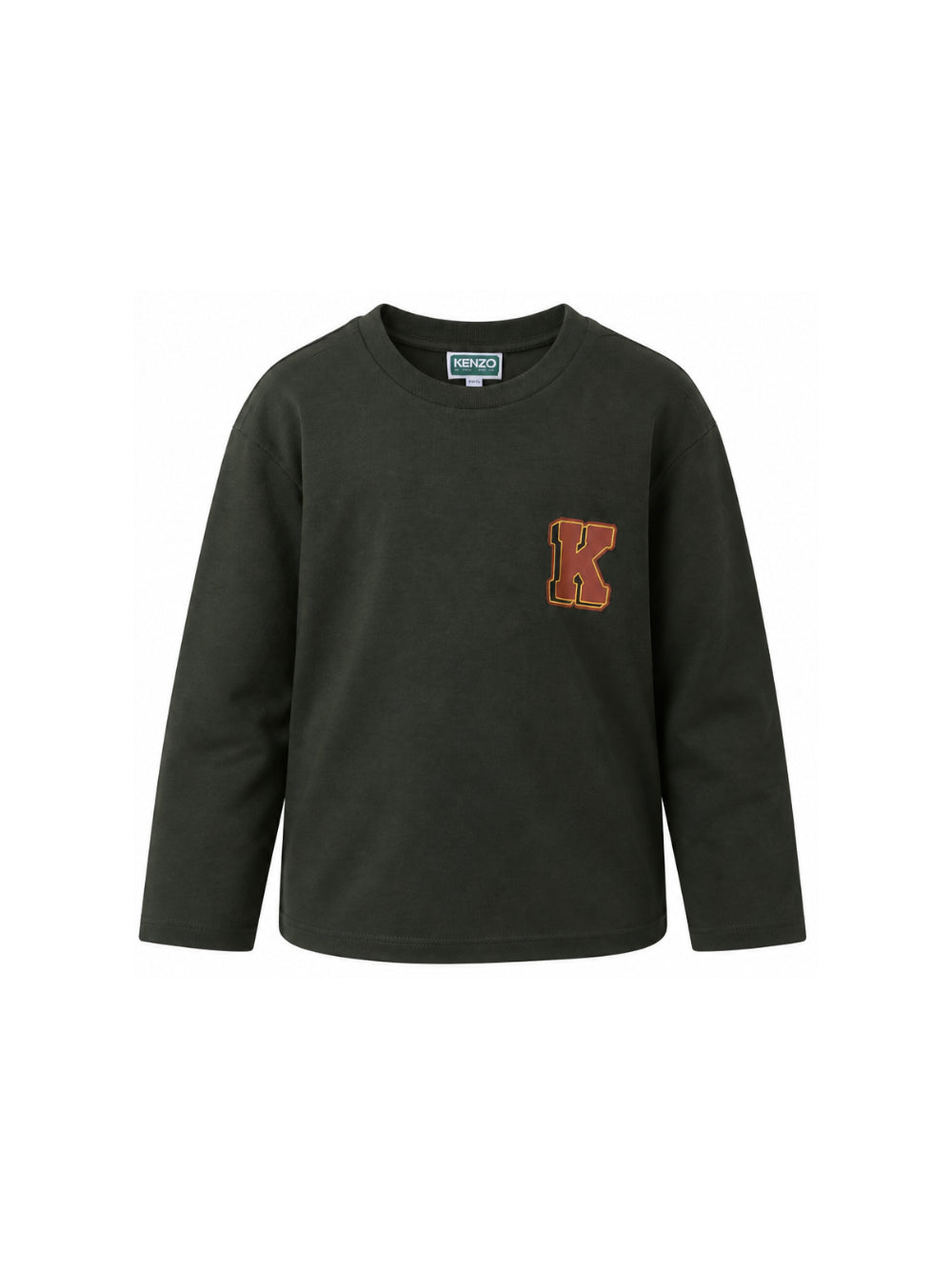 T-shirt per bambino Kenzo Kids verde con stampa del logo sul petto K61947 64Q KENZO KIDS