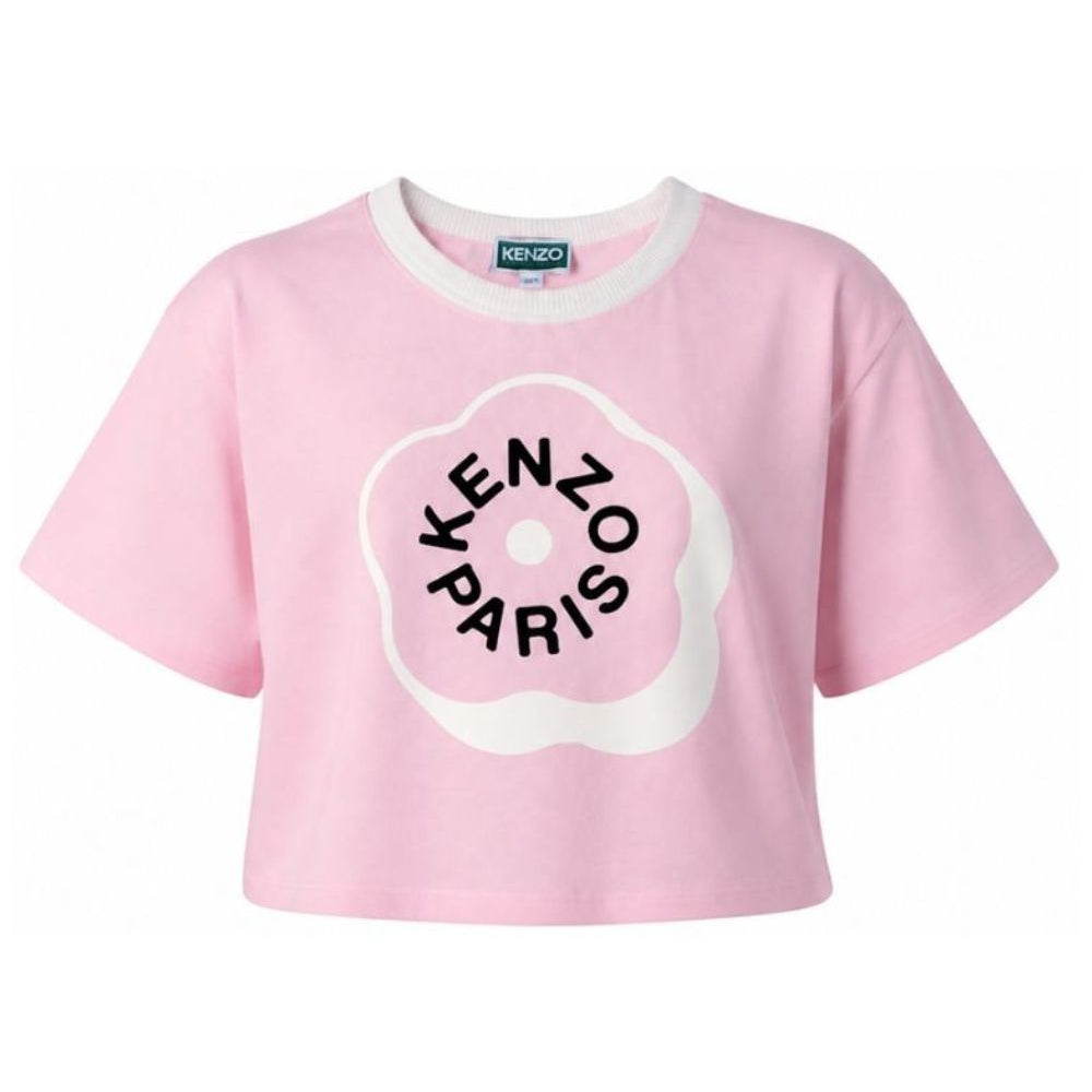 T-shirt per bambina Kenzo Kids rosa con taglio crop K62004 44F KENZO KIDS