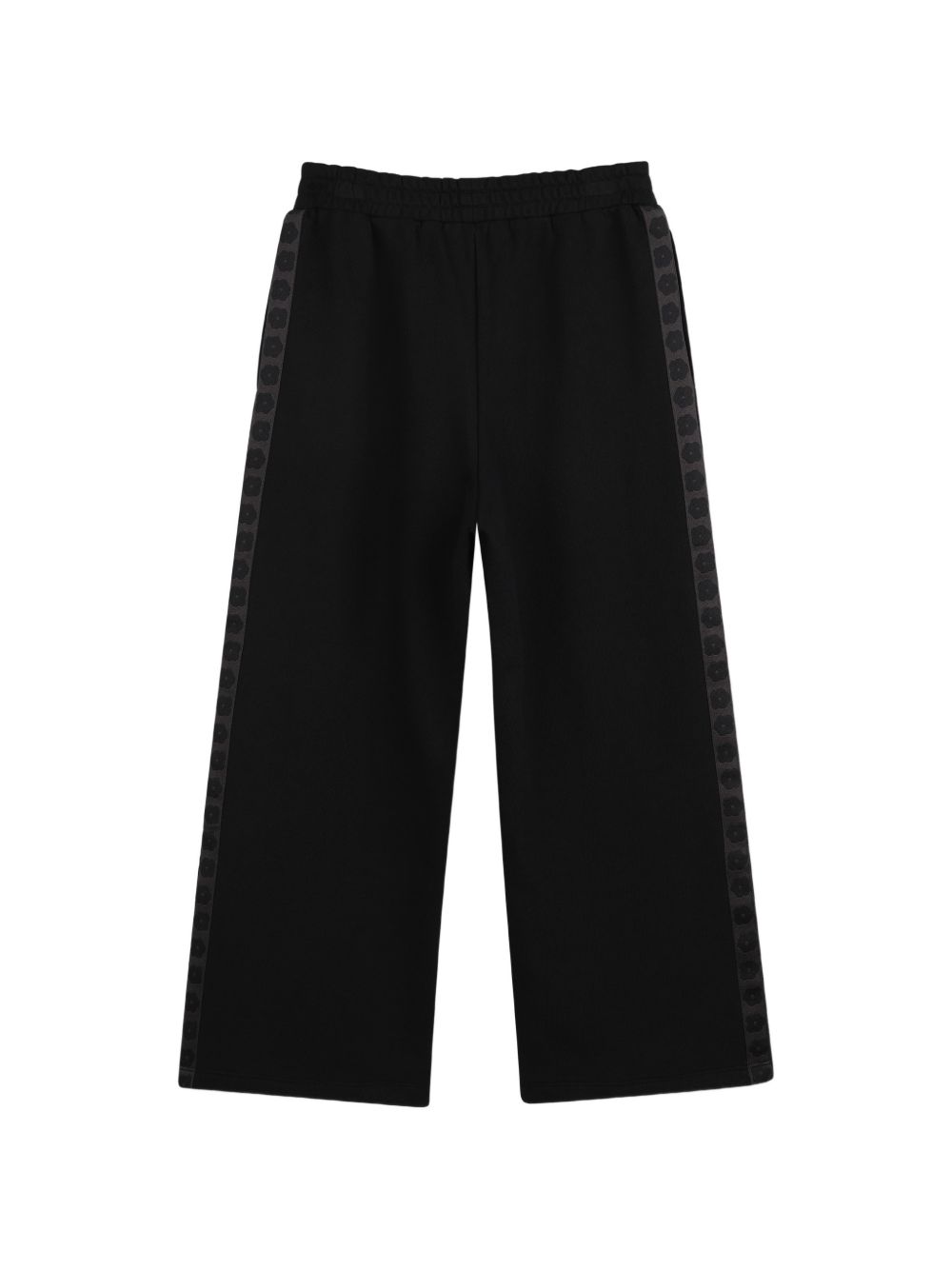 Pantaloni sportivi per bambina Kenzo Kids neri con applicazione frontale con logo K62006 09B KENZO KIDS