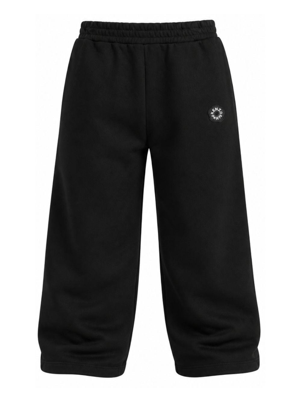 Pantaloni sportivi per bambina Kenzo Kids neri con applicazione frontale con logo K62006 09B KENZO KIDS