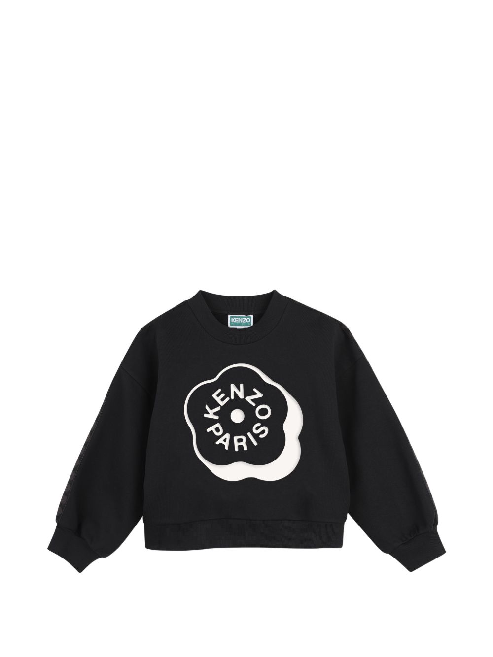 Felpa per bambina Kenzo Kids nera con stampa grafica Boke Flower K62016 09B KENZO KIDS