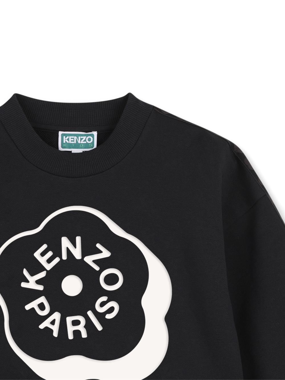 Felpa per bambina Kenzo Kids nera con stampa grafica Boke Flower K62016 09B KENZO KIDS