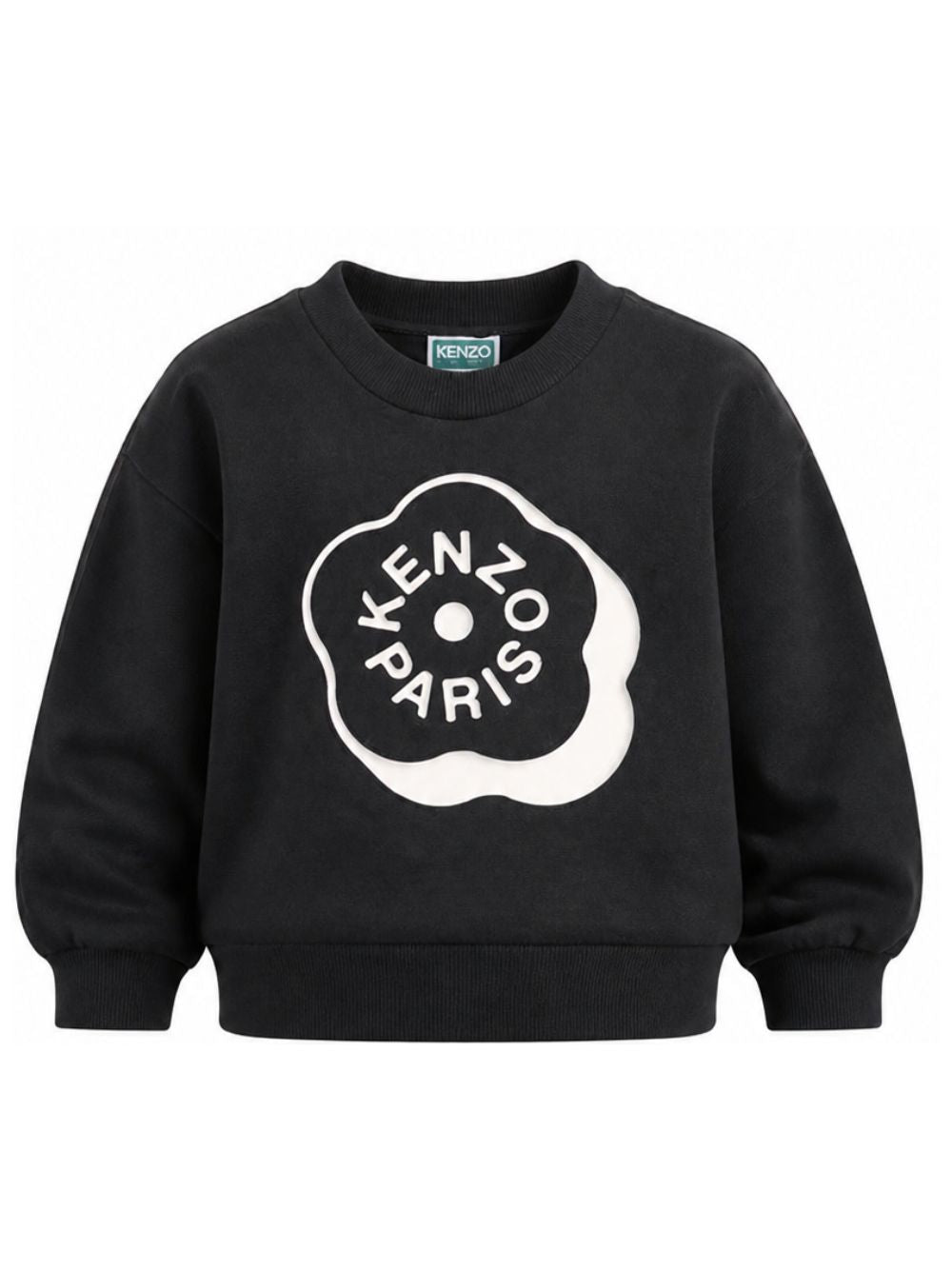 Felpa per bambina Kenzo Kids nera con stampa grafica Boke Flower K62016 09B KENZO KIDS