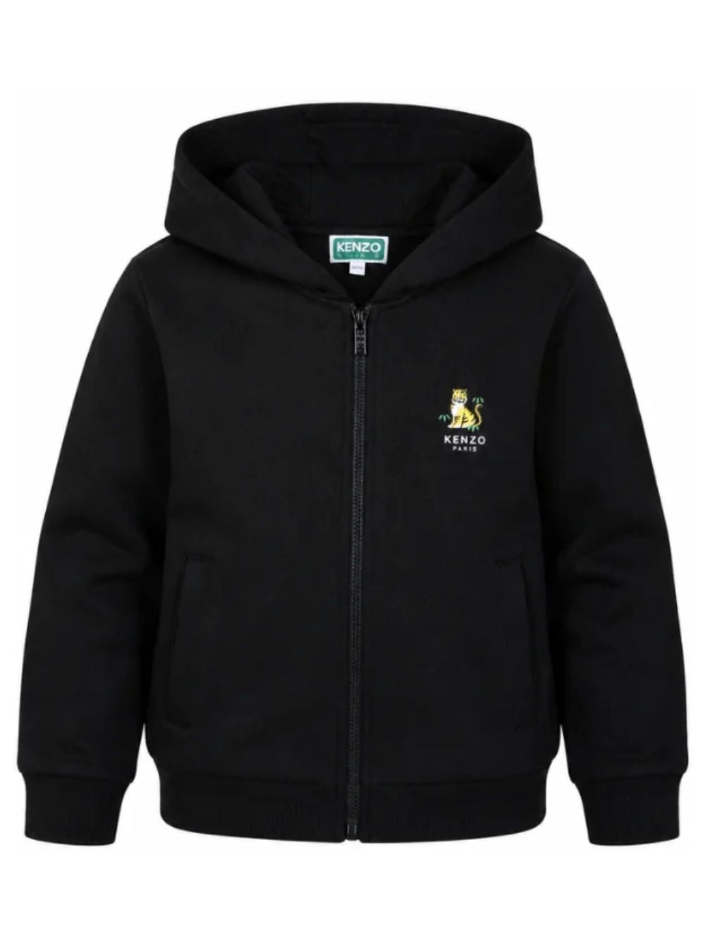 Felpa per bambino Kenzo Kids nera con applicazione Tiger K62023 09B KENZO KIDS