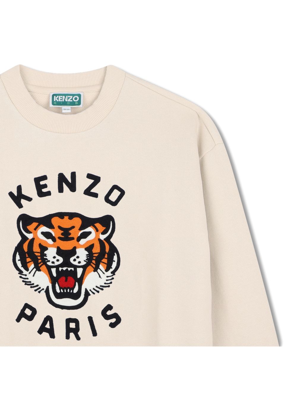 Felpa per bambino Kenzo Kids beige con stampa tigre K62029 21G KENZO KIDS