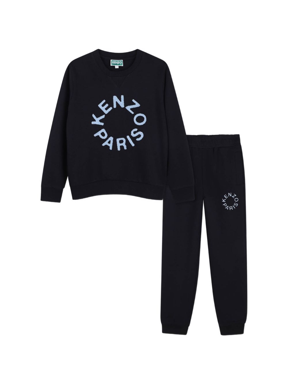 Tuta sportiva per bambino Kenzo Kids nera con logo stampato sul davanti K62039 845 KENZO KIDS