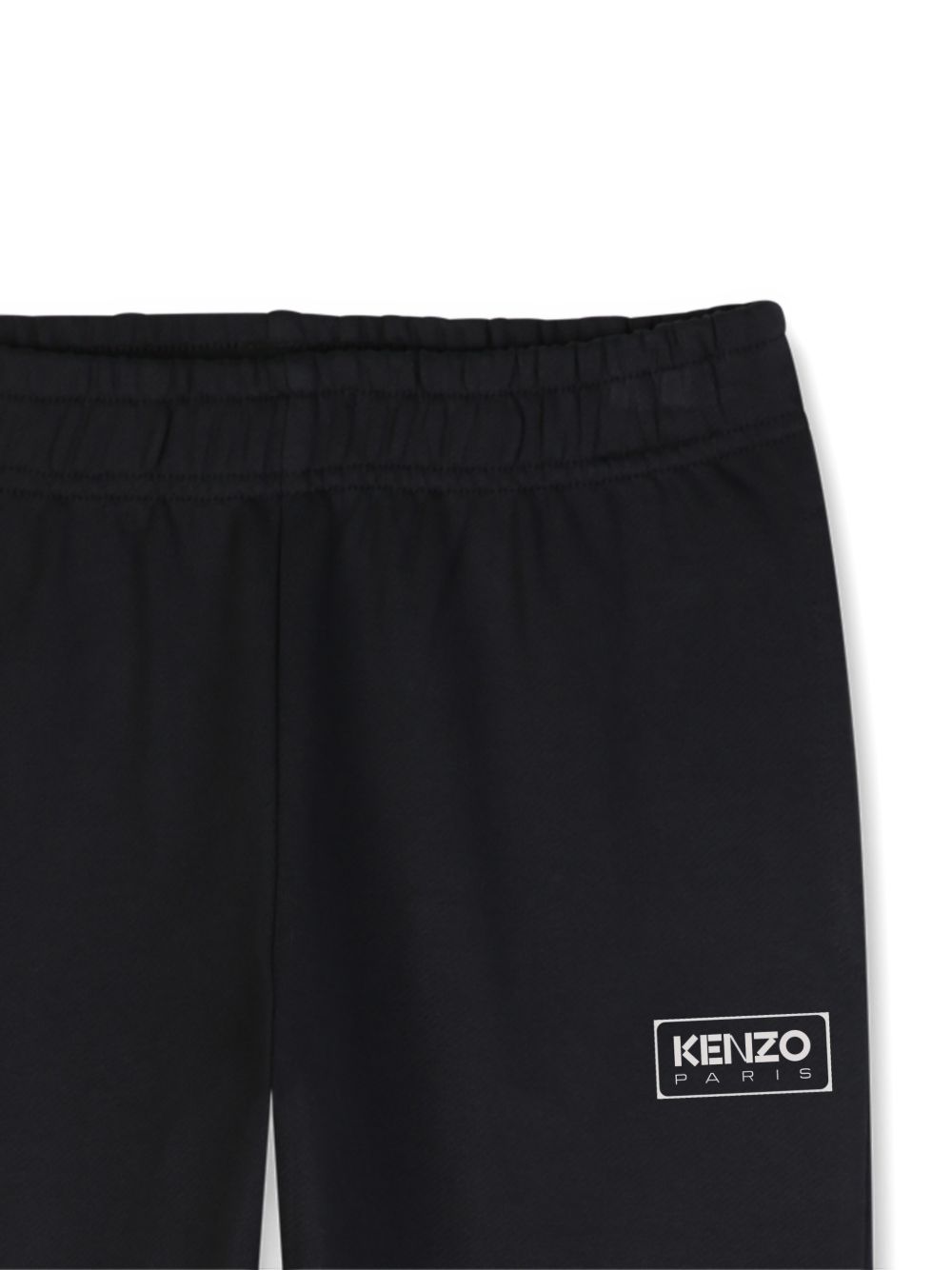 Pantaloni sportivi per bambino Kenzo Kids neri con logo applicato sul davanti K62042 09B KENZO KIDS