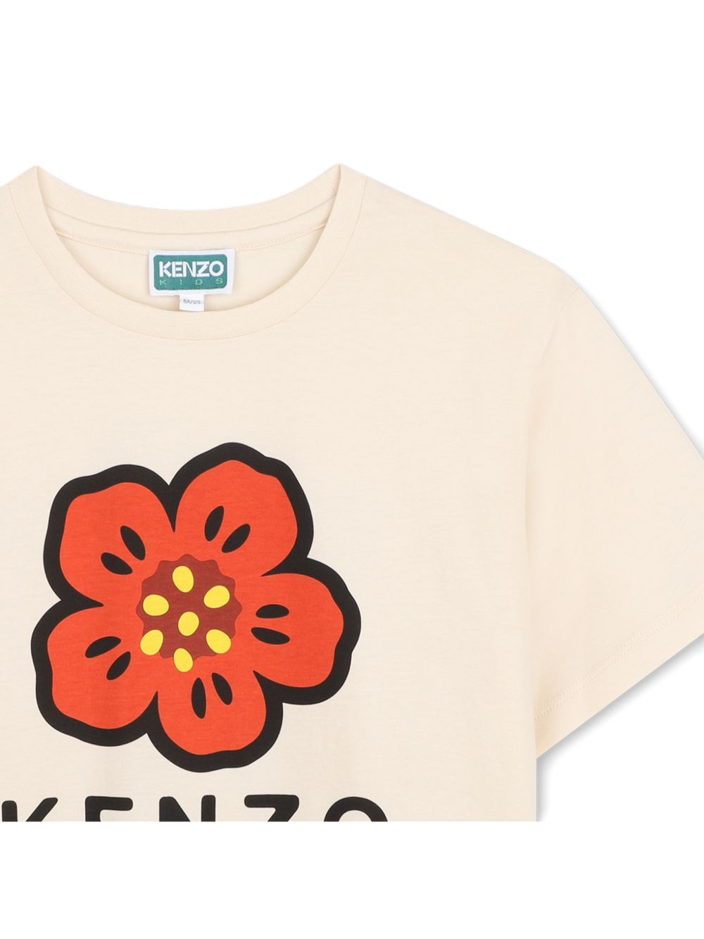 T-shirt per bambina Kenzo Kids bianca con stampa Boke Flower sul davanti K62053 21G KENZO KIDS