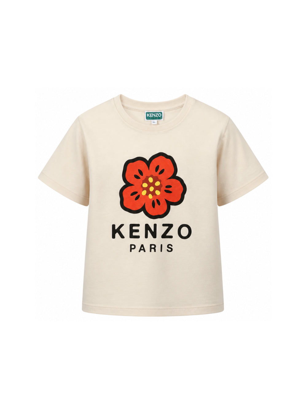 T-shirt per bambina Kenzo Kids bianca con stampa Boke Flower sul davanti K62053 21G KENZO KIDS